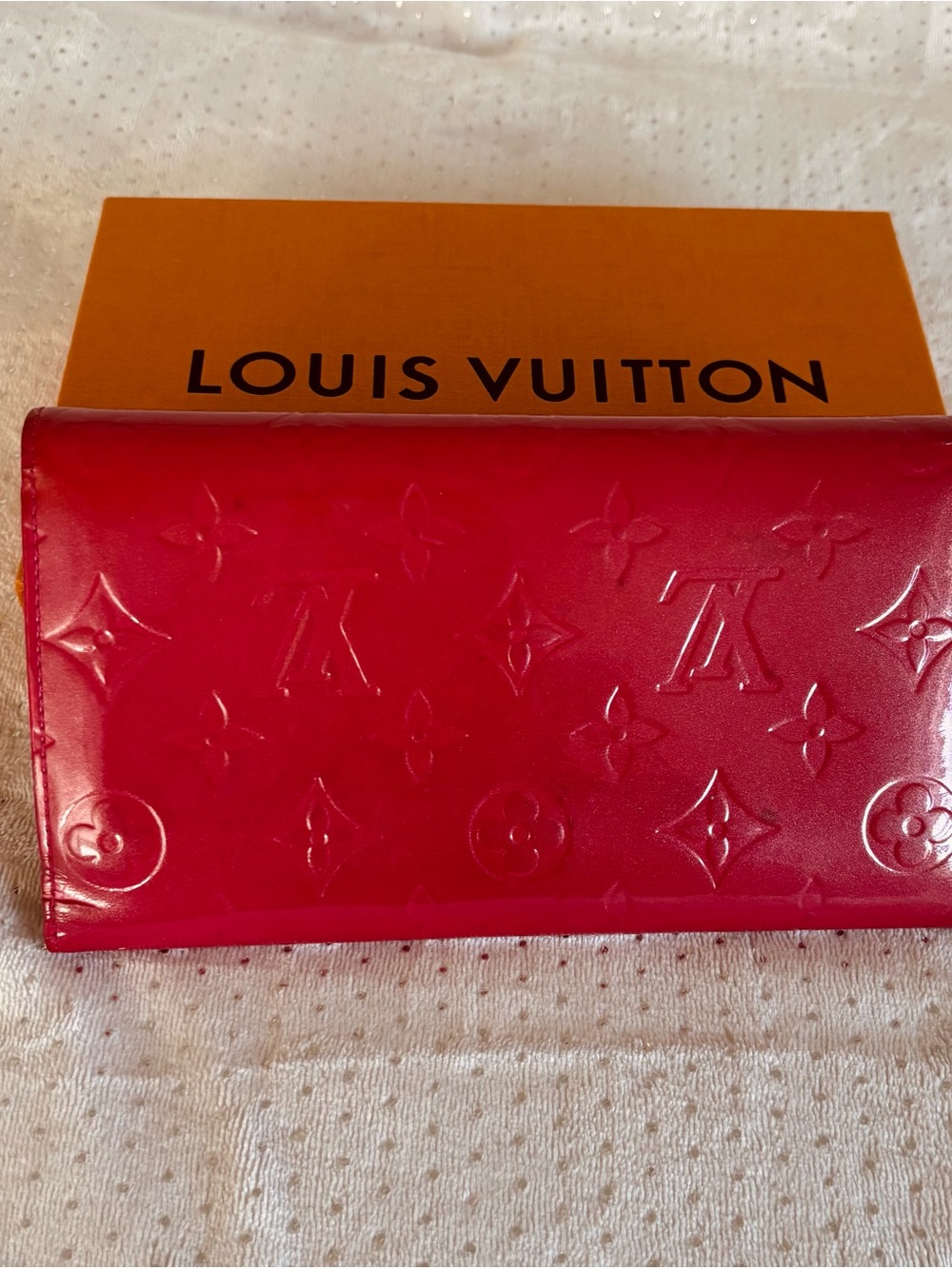 Louis Vuitton Red Vernis Long Wallet - Picture 2 of 9